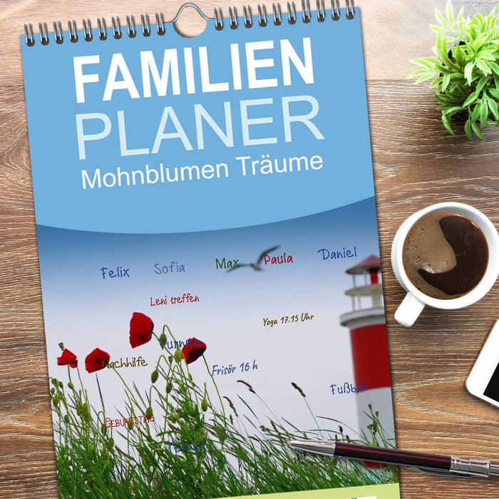 Mohnblumen Träume (CALVENDO Familienplaner 2026)