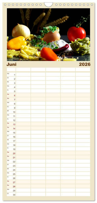 Pasta Kreationen (CALVENDO Familienplaner 2026)