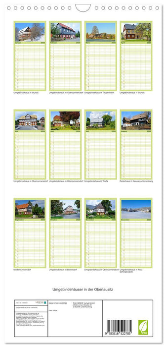 Umgebindehäuser in der Oberlausitz (CALVENDO Familienplaner 2026)