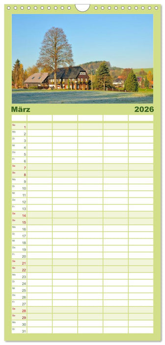 Umgebindehäuser in der Oberlausitz (CALVENDO Familienplaner 2026)