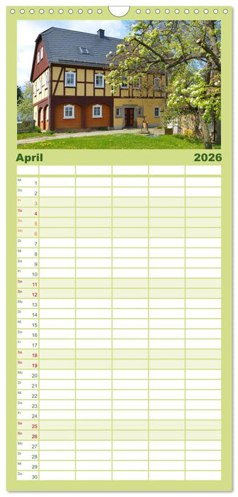 Umgebindehäuser in der Oberlausitz (CALVENDO Familienplaner 2026)