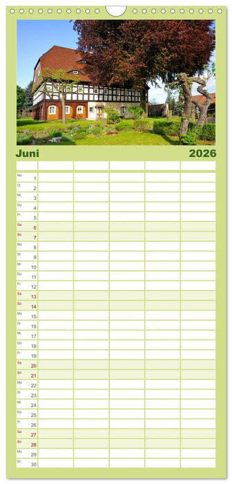 Umgebindehäuser in der Oberlausitz (CALVENDO Familienplaner 2026)