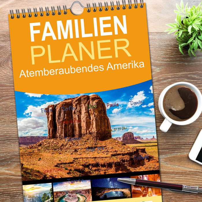 Atemberaubendes Amerika - Die schönsten Nationalparks im Westen der USA (CALVENDO Familienplaner 2026)