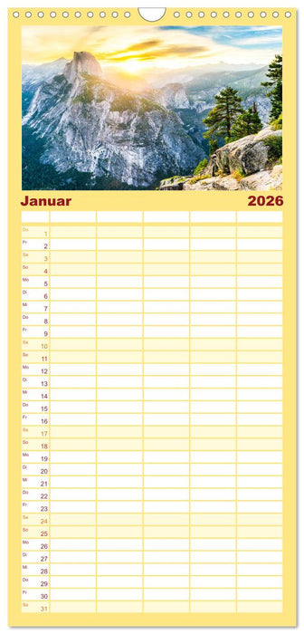 Atemberaubendes Amerika - Die schönsten Nationalparks im Westen der USA (CALVENDO Familienplaner 2026)