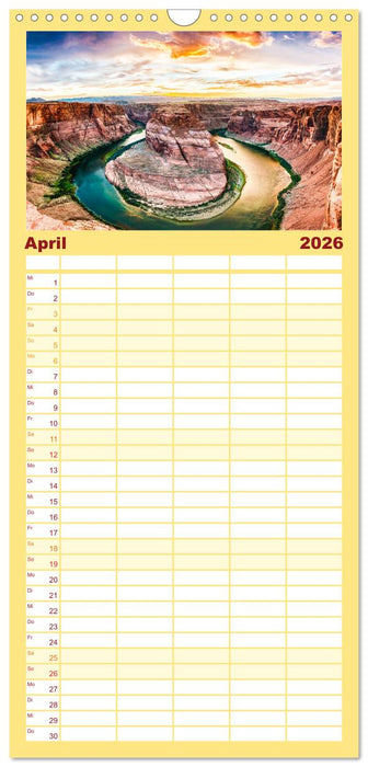 Atemberaubendes Amerika - Die schönsten Nationalparks im Westen der USA (CALVENDO Familienplaner 2026)