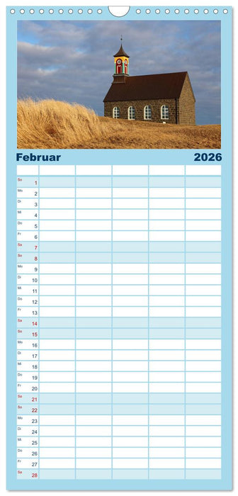 Island - Iceland (CALVENDO Familienplaner 2026)