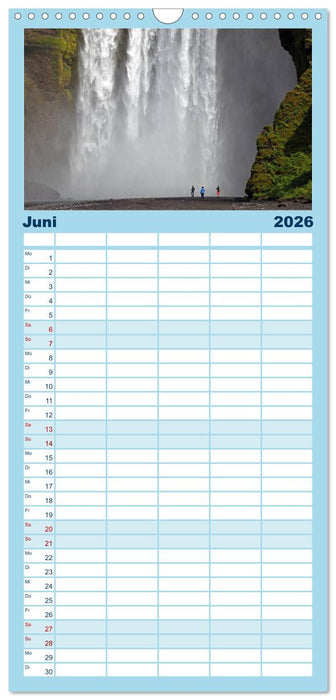 Island - Iceland (CALVENDO Familienplaner 2026)