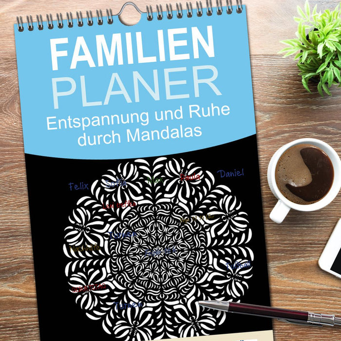 Entspannung und Ruhe durch Mandalas (CALVENDO Familienplaner 2026)