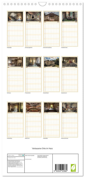 Verlassene Orte im Harz (CALVENDO Familienplaner 2026)