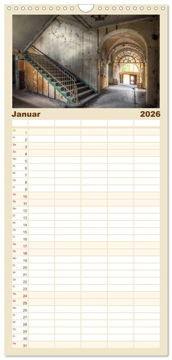 Verlassene Orte im Harz (CALVENDO Familienplaner 2026)