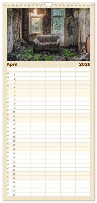 Verlassene Orte im Harz (CALVENDO Familienplaner 2026)