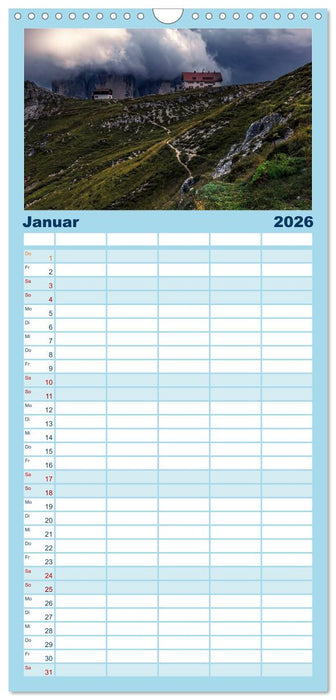 Dolomiten - Südtirol (CALVENDO Familienplaner 2026)