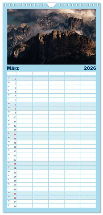 Dolomiten - Südtirol (CALVENDO Familienplaner 2026)