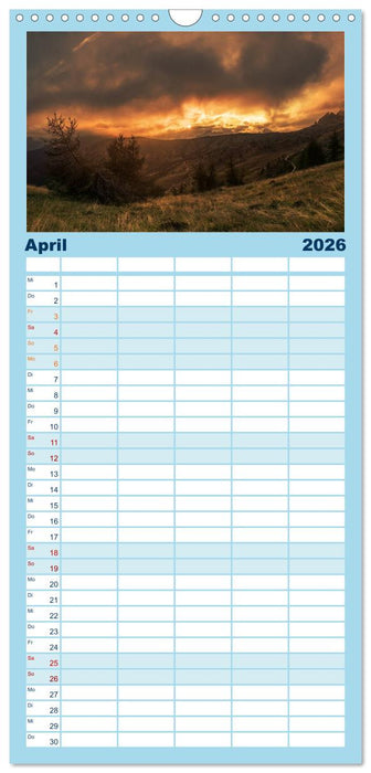 Dolomiten - Südtirol (CALVENDO Familienplaner 2026)