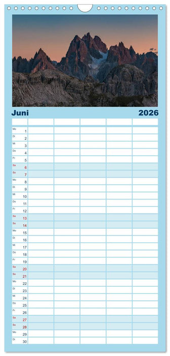 Dolomiten - Südtirol (CALVENDO Familienplaner 2026)