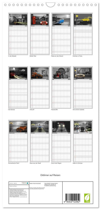 Oldtimer auf Reisen (CALVENDO Familienplaner 2026)
