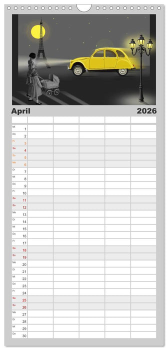 Oldtimer auf Reisen (CALVENDO Familienplaner 2026)