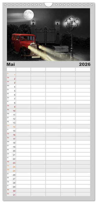 Oldtimer auf Reisen (CALVENDO Familienplaner 2026)