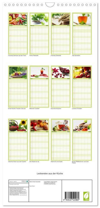 Leckereien aus der Küche (CALVENDO Familienplaner 2026)