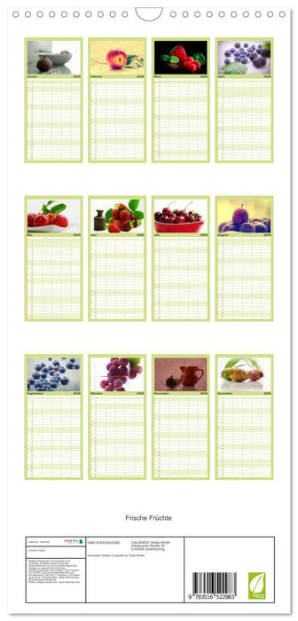 Frische Früchte (CALVENDO Familienplaner 2026)
