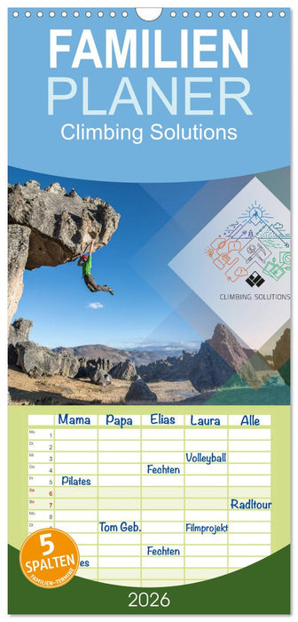 Climbing Solutions - Bergsport weltweit (CALVENDO Familienplaner 2026)