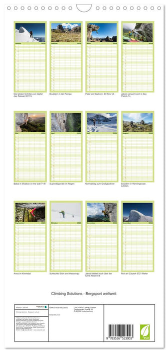 Climbing Solutions - Bergsport weltweit (CALVENDO Familienplaner 2026)