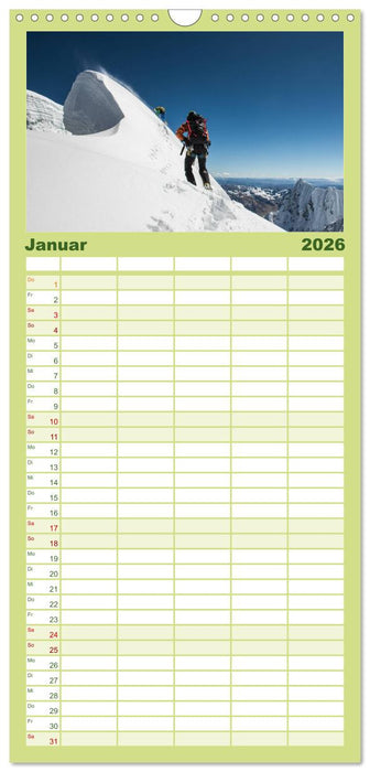 Climbing Solutions - Bergsport weltweit (CALVENDO Familienplaner 2026)