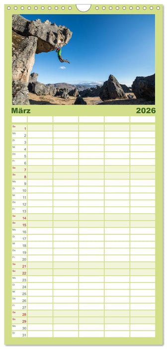 Climbing Solutions - Bergsport weltweit (CALVENDO Familienplaner 2026)