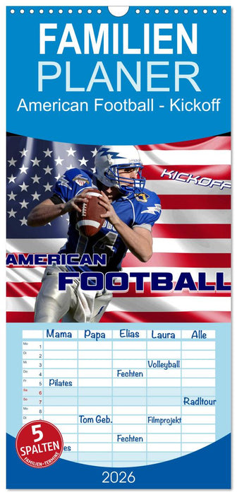 American Football - Kickoff (CALVENDO Familienplaner 2026)