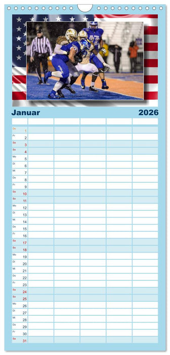 American Football - Kickoff (CALVENDO Familienplaner 2026)