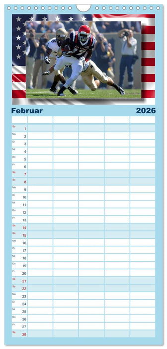 American Football - Kickoff (CALVENDO Familienplaner 2026)