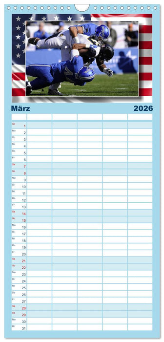 American Football - Kickoff (CALVENDO Familienplaner 2026)