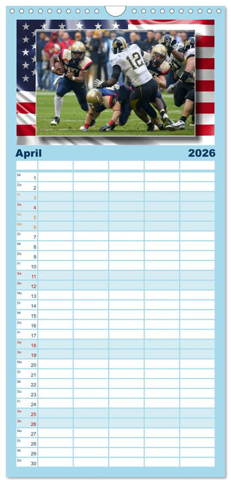 American Football - Kickoff (CALVENDO Familienplaner 2026)