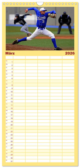 Kultsport Baseball (CALVENDO Familienplaner 2026)