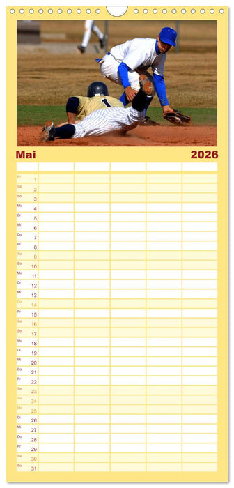 Kultsport Baseball (CALVENDO Familienplaner 2026)