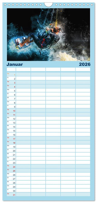 Kitesurfen extrem cool (CALVENDO Familienplaner 2026)