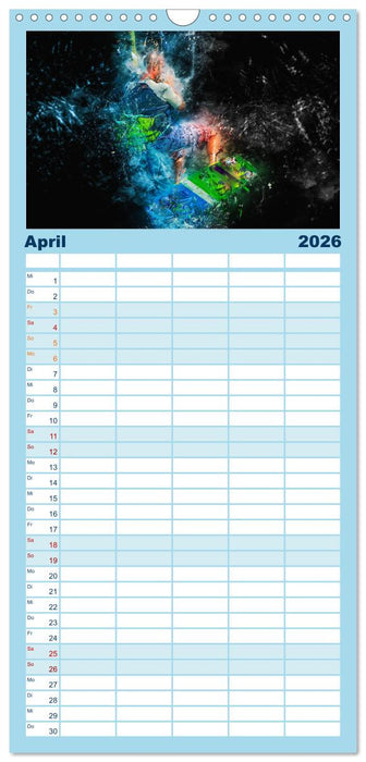 Kitesurfen extrem cool (CALVENDO Familienplaner 2026)