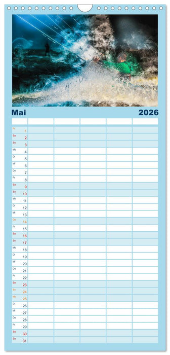 Kitesurfen extrem cool (CALVENDO Familienplaner 2026)
