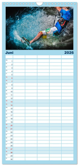 Kitesurfen extrem cool (CALVENDO Familienplaner 2026)