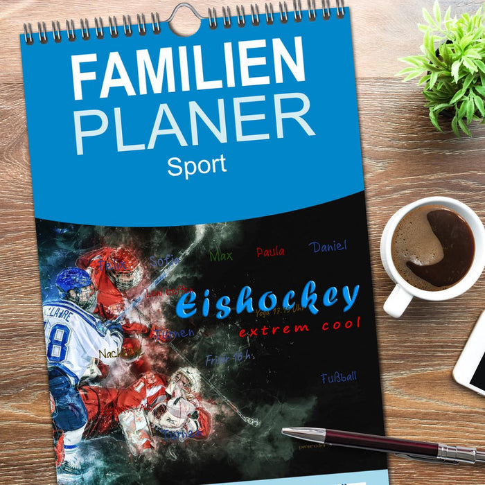 Eishockey - extrem cool (CALVENDO Familienplaner 2026)