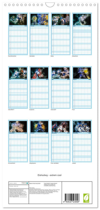 Eishockey - extrem cool (CALVENDO Familienplaner 2026)