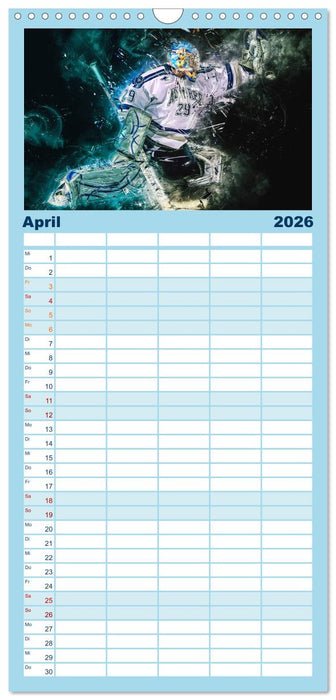 Eishockey - extrem cool (CALVENDO Familienplaner 2026)