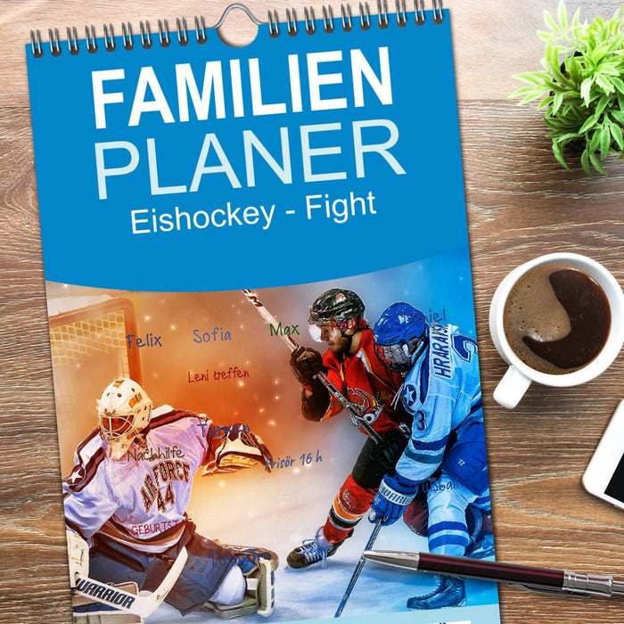 Eishockey - Fight (CALVENDO Familienplaner 2026)