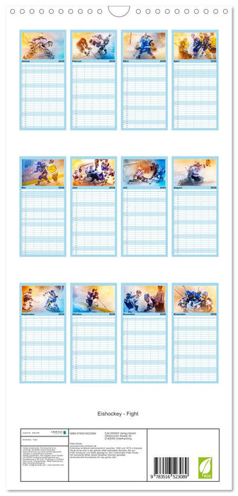 Eishockey - Fight (CALVENDO Familienplaner 2026)