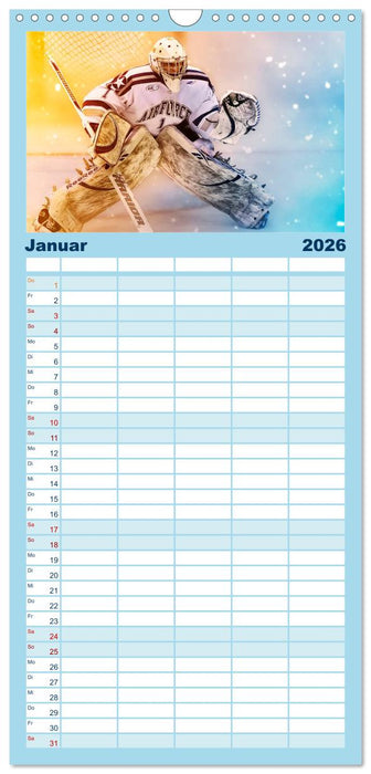 Eishockey - Fight (CALVENDO Familienplaner 2026)