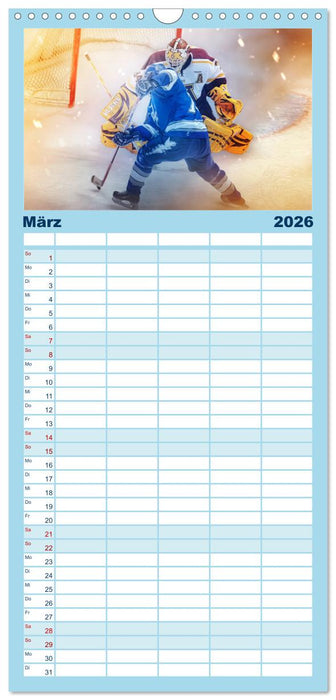 Eishockey - Fight (CALVENDO Familienplaner 2026)