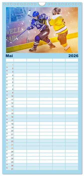 Eishockey - Fight (CALVENDO Familienplaner 2026)