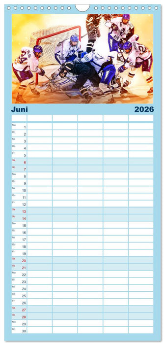 Eishockey - Fight (CALVENDO Familienplaner 2026)