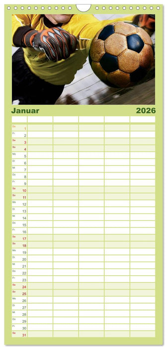 Leidenschaft Fußball (CALVENDO Familienplaner 2026)