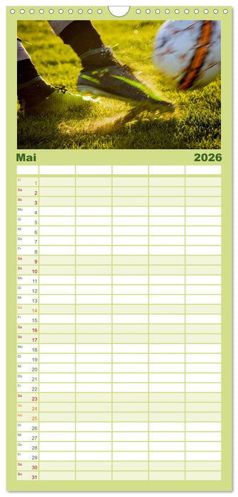 Leidenschaft Fußball (CALVENDO Familienplaner 2026)